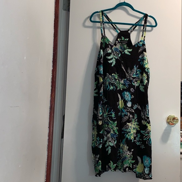 Addition Elle green botanical print dress